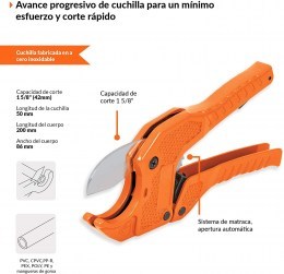 Plastic pipe cutter 1 5-8 Truper6